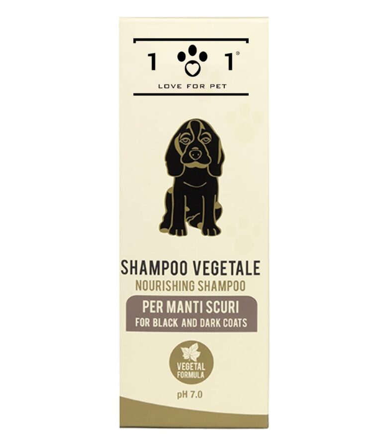 Shampoo per cani con manti scuri