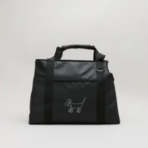 Borsa trasportino per cani nera in pvc riciclato