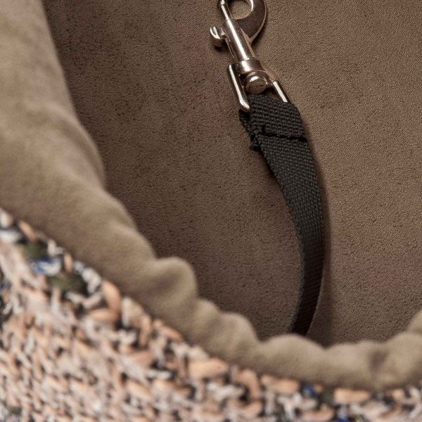 Borsa per cani, parte interna scamosciata rende confortevolo l'utilizzo.