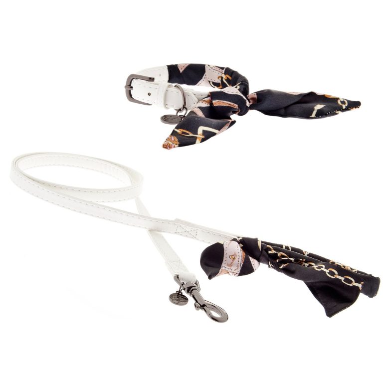 Collare e guinzaglio per cani Tosca con foulard