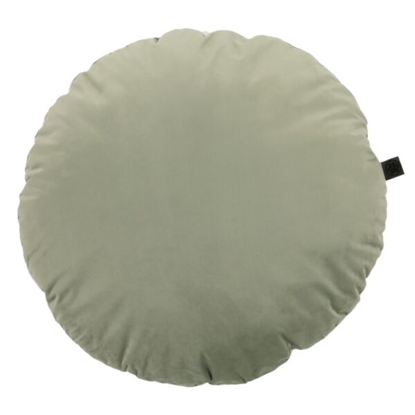 Parte inferiore del Cuscino per cani rotondo in velluto colore soft green