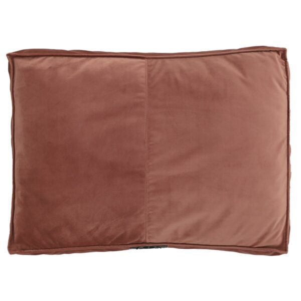 Superficie in velluto color rosa blush del materasso per cani