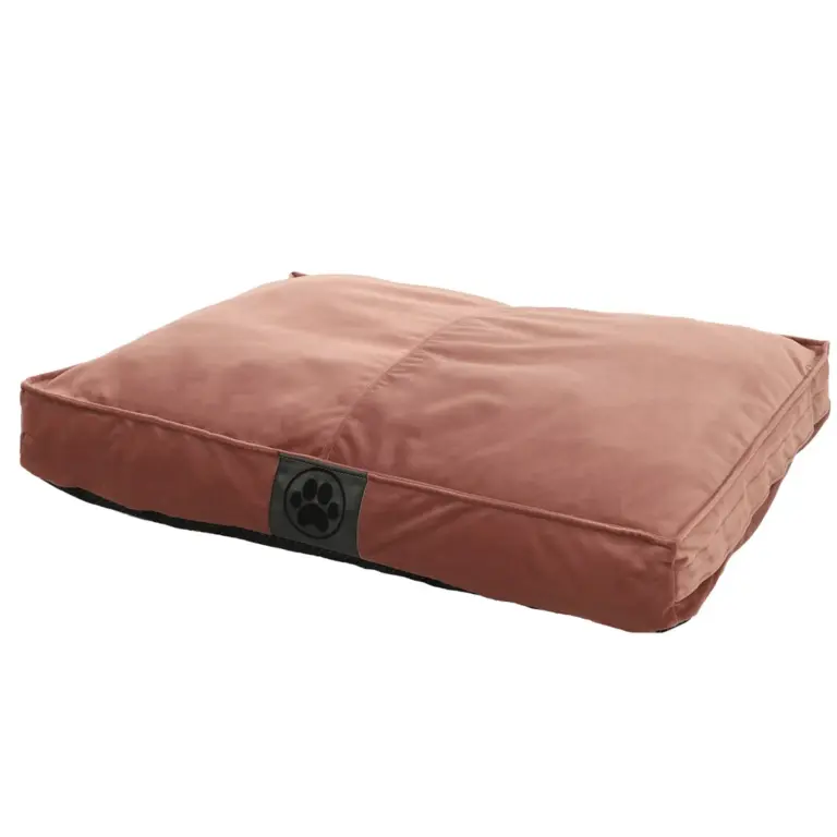 Materasso per cani in velluto color rosa blush