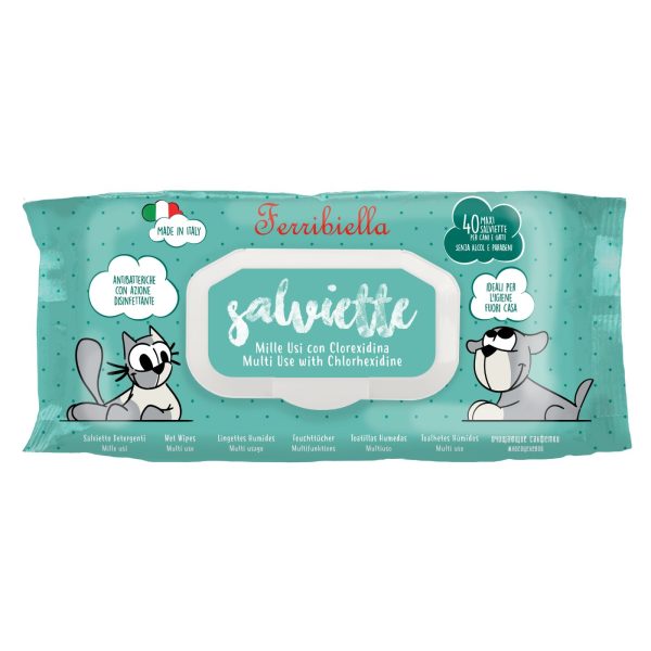 salviette detergenti per cani milleusi pz 40