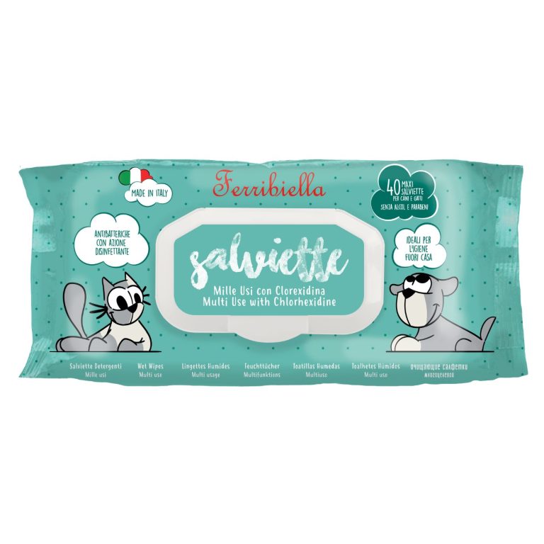 salviette detergenti per cani milleusi pz 40