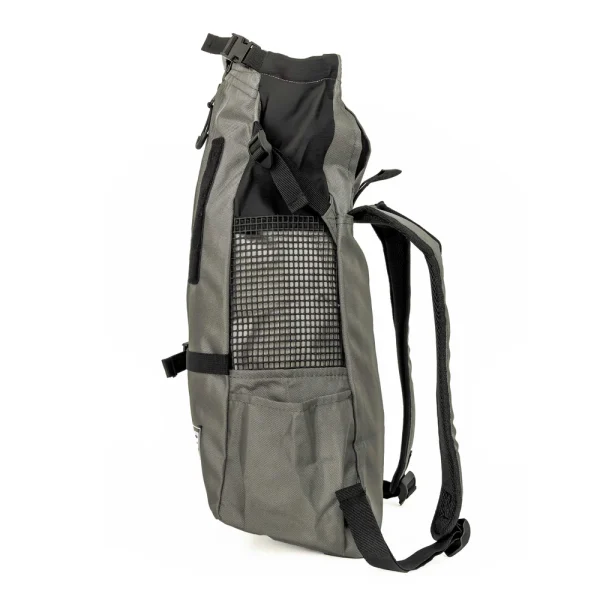 zaino trasportino per cani sport sack k9 colore grigio visto lateralmente