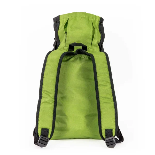 zaino trasportino per cani k9 trainer sport sack verde visto da dietro