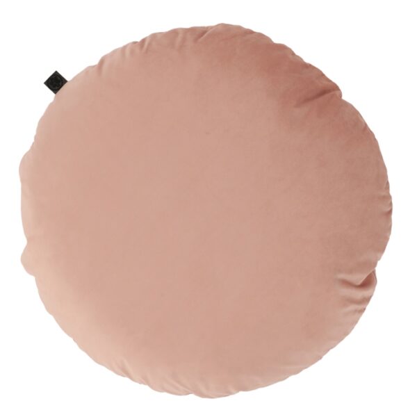 Parte inferiore del cuscino per cani rotondo in velluto colore rose dust