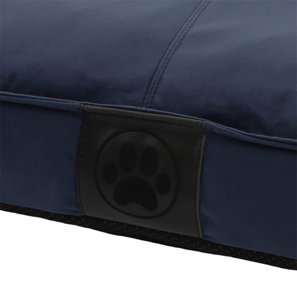 Orlo del materasso per cani in velluto color blue navy